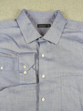 Rochester Dress Shirt Men's 20 36/37 T Purple Geometric Long Sleeve Button Up